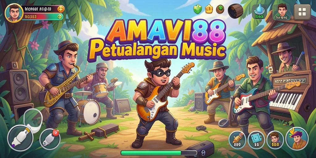 Tampilan gameplay <strong>AMAVI88</strong> yang menampilkan keseruan musik.