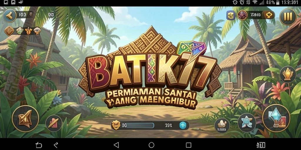 Screenshot dari gameplay BATIK77 menunjukkan keindahan batik yang dihasilkan.