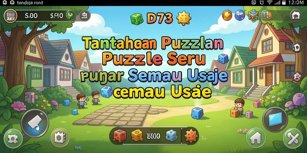 Tampilan gameplay D73 yang menampilkan tantangan puzzle seru.