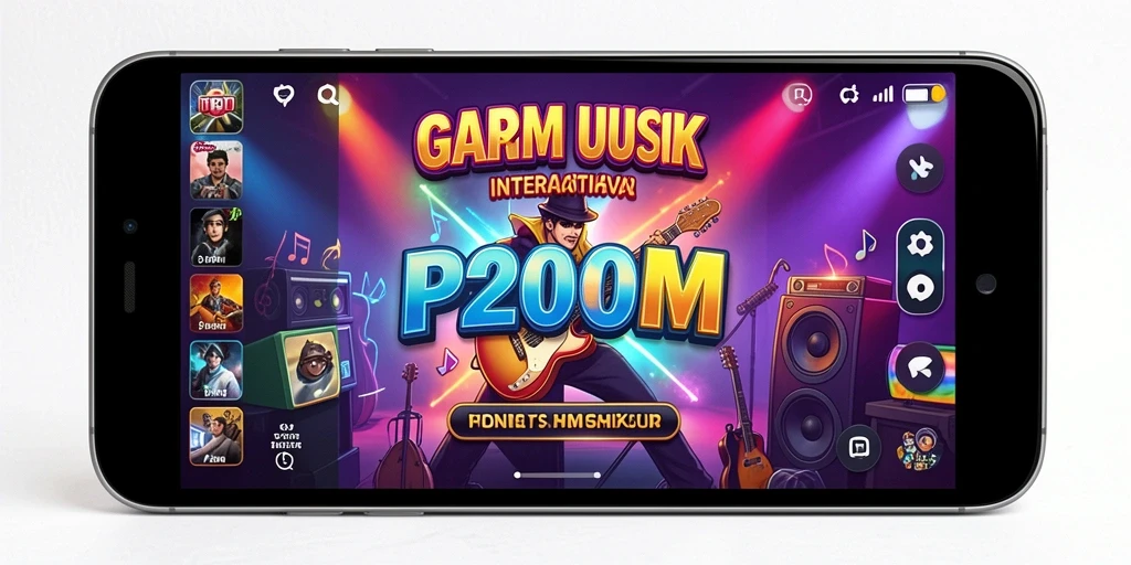 Screenshot gameplay P200M menampilkan keseruan bermain musik secara interaktif.