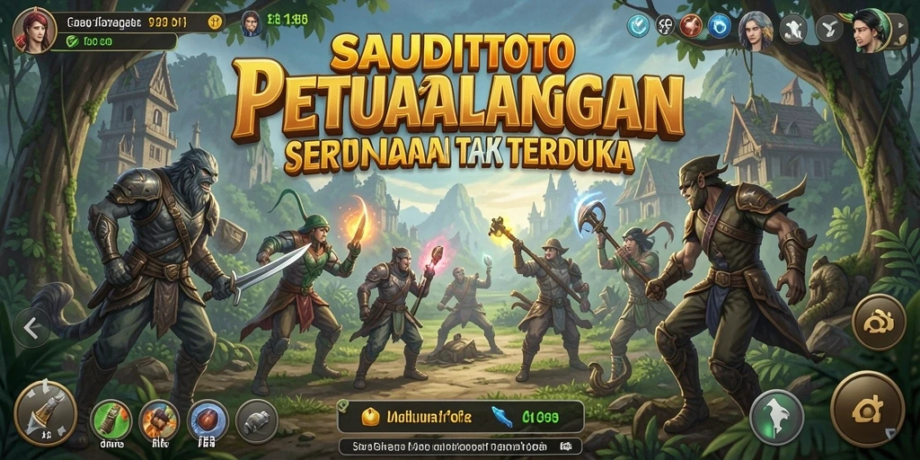 Tangkapan layar menunjukkan aksi seru dalam petualangan SAUDITOTO.