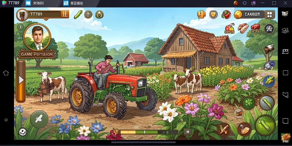 Tangkapan layar gameplay TT789 menampilkan petualangan pertanian yang seru.